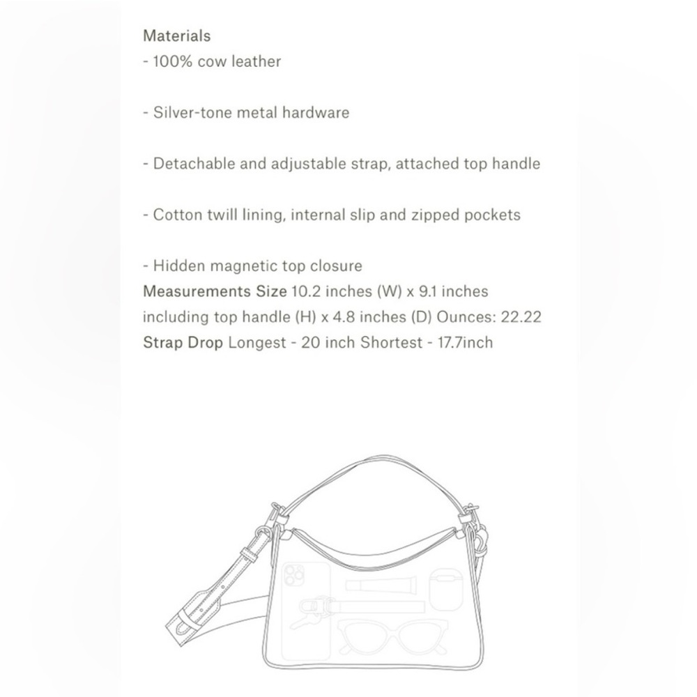 The Horse Clementine Taupe Leather Shoulder Crossbody - Picture 4 of 8